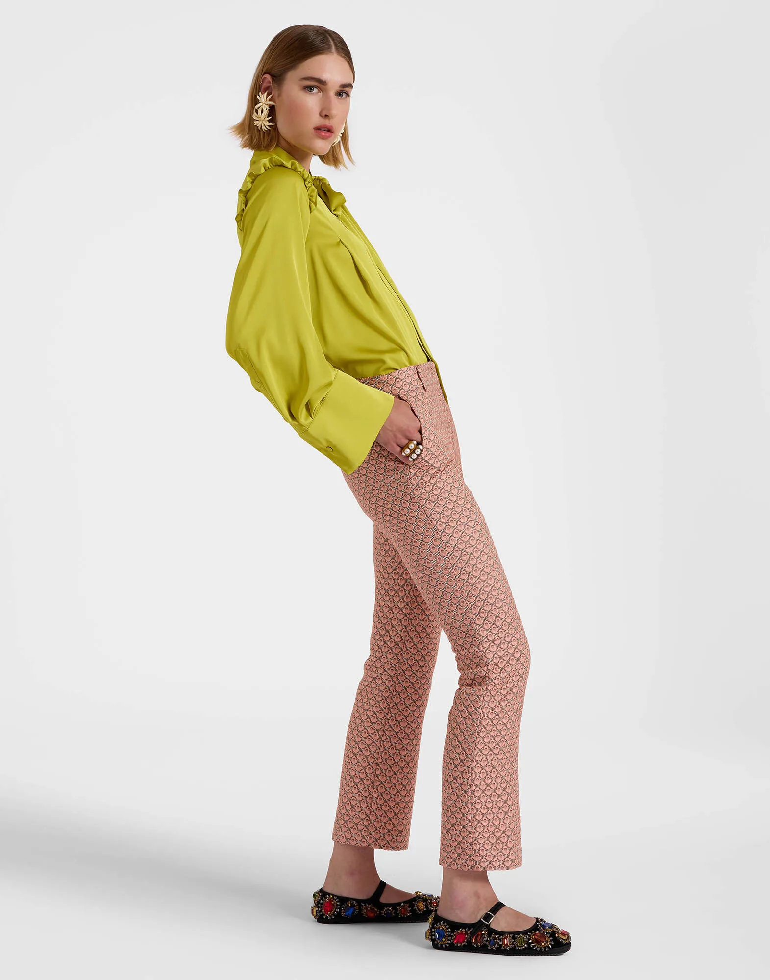 24/7 Pants in Tulip Pale Pink for Women | La DoubleJ