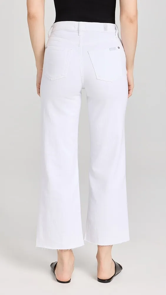 7 For All Mankind   Cropped Alexa Jeans With Cut Hem 