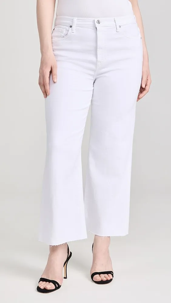 7 For All Mankind   Cropped Alexa Jeans With Cut Hem 