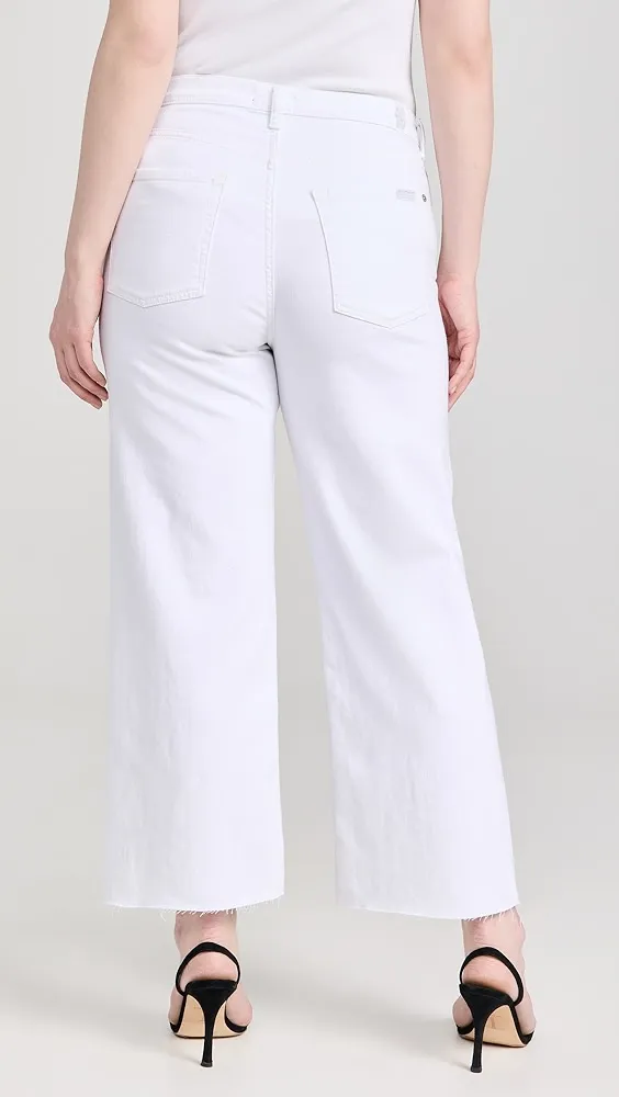 7 For All Mankind   Cropped Alexa Jeans With Cut Hem 