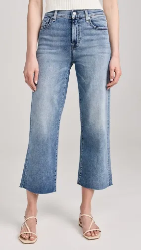 7 For All Mankind   Cropped Alexa Raw Cut Hem Jeans 