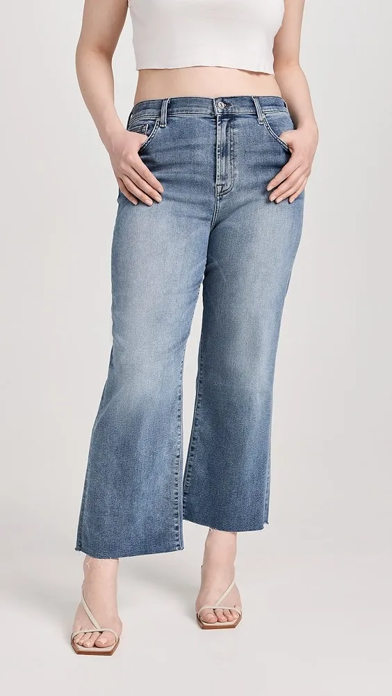 7 For All Mankind   Cropped Alexa Raw Cut Hem Jeans 