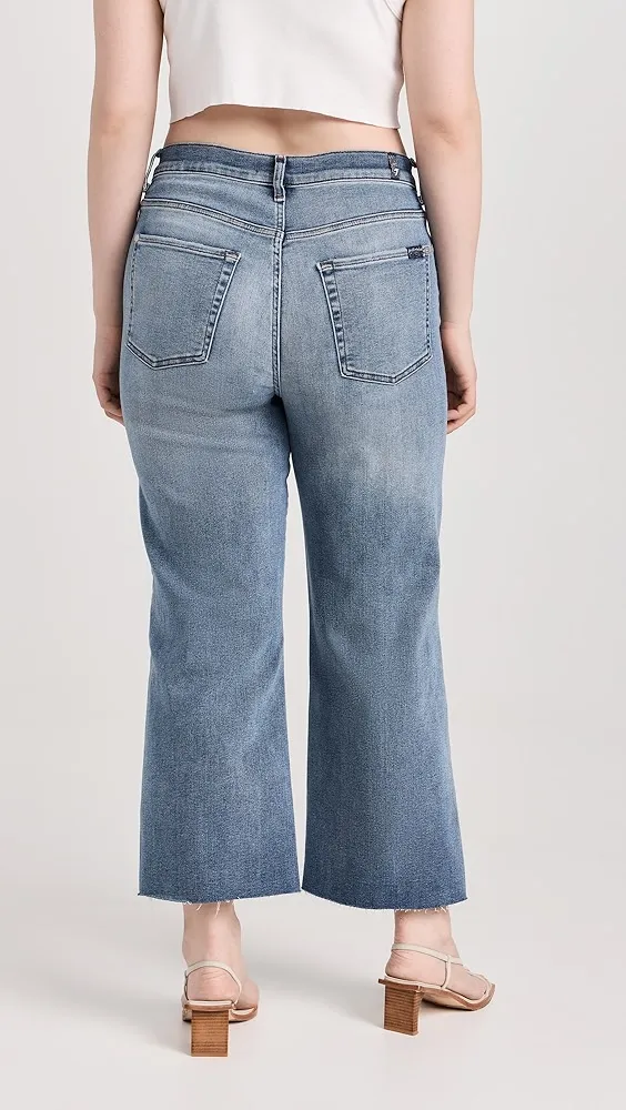 7 For All Mankind   Cropped Alexa Raw Cut Hem Jeans 