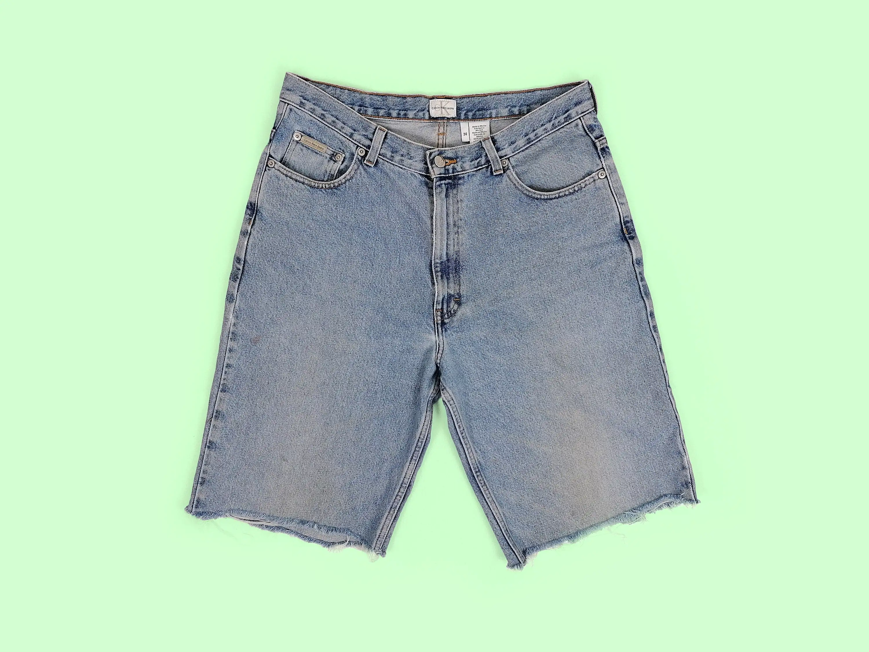 90's CK Jeans Cut-off Shorts ~ W 34