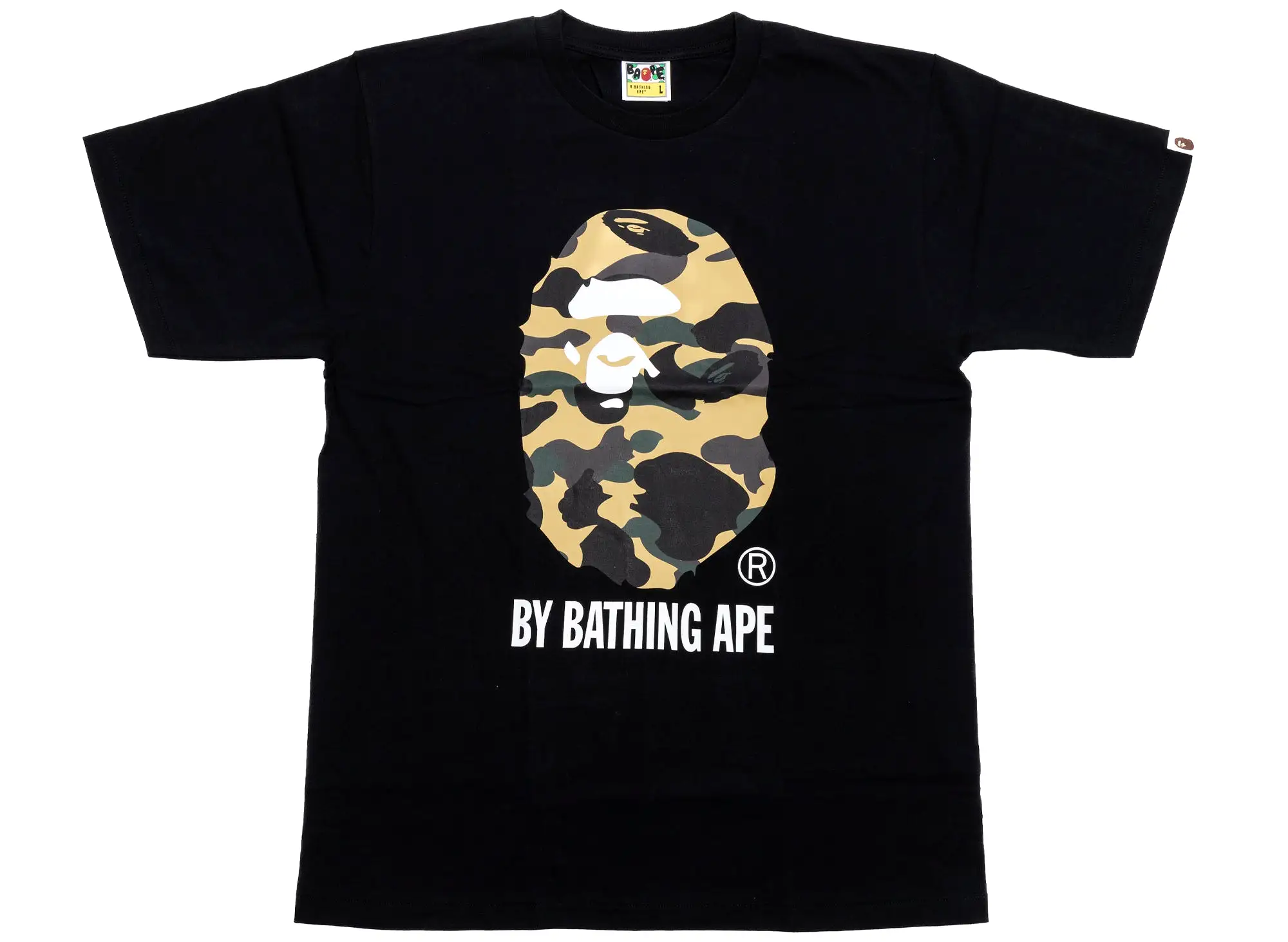 A Bathing Ape 1st Camo by Bathing Ape Tee in Black/Yellow