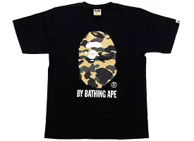 A Bathing Ape 1st Camo by Bathing Ape Tee in Black/Yellow