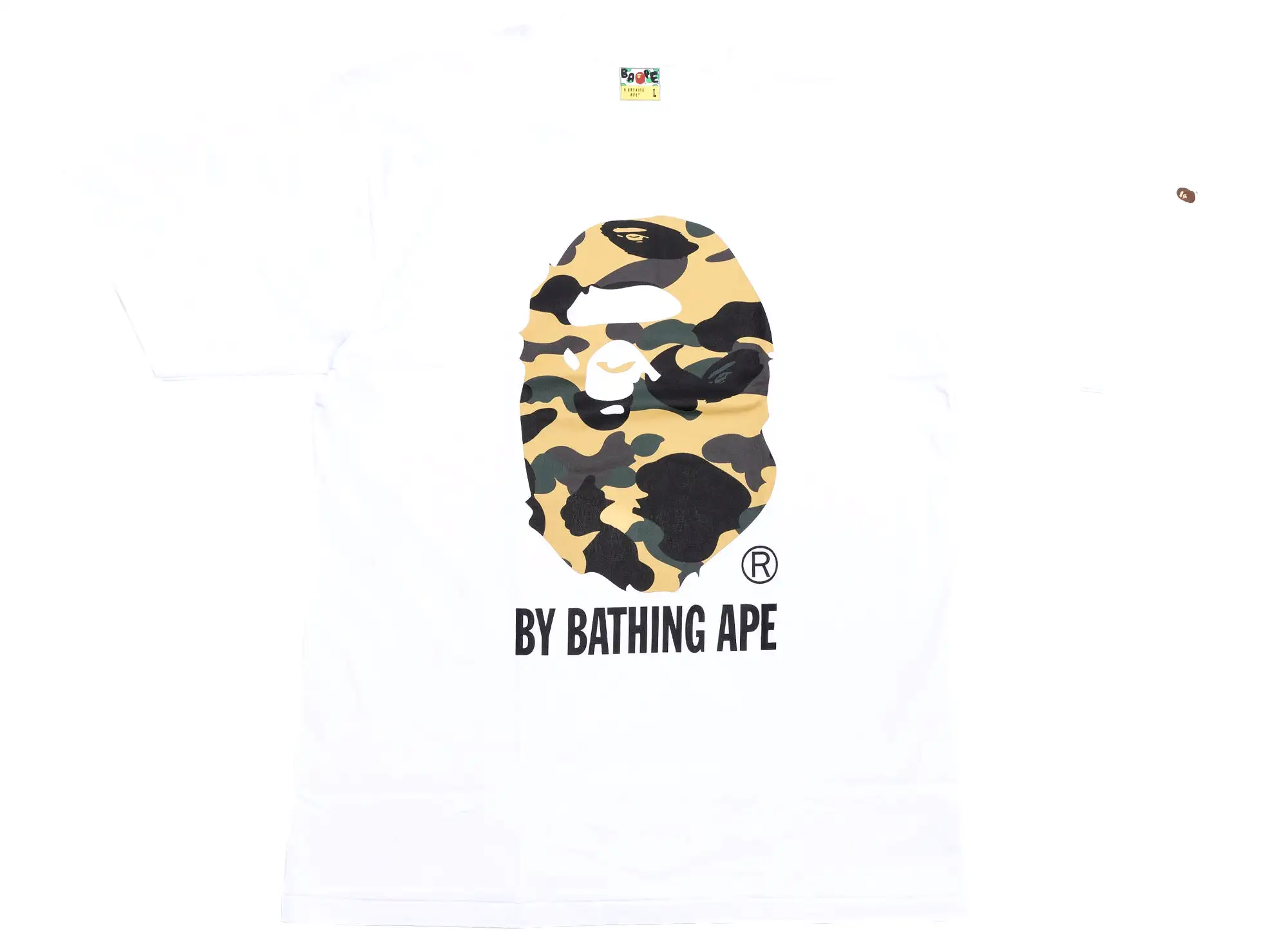 A Bathing Ape 1st Camo by Bathing Ape Tee in White/Yellow