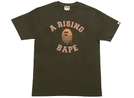 A Bathing Ape A Rising Bape Tee in Olive xld