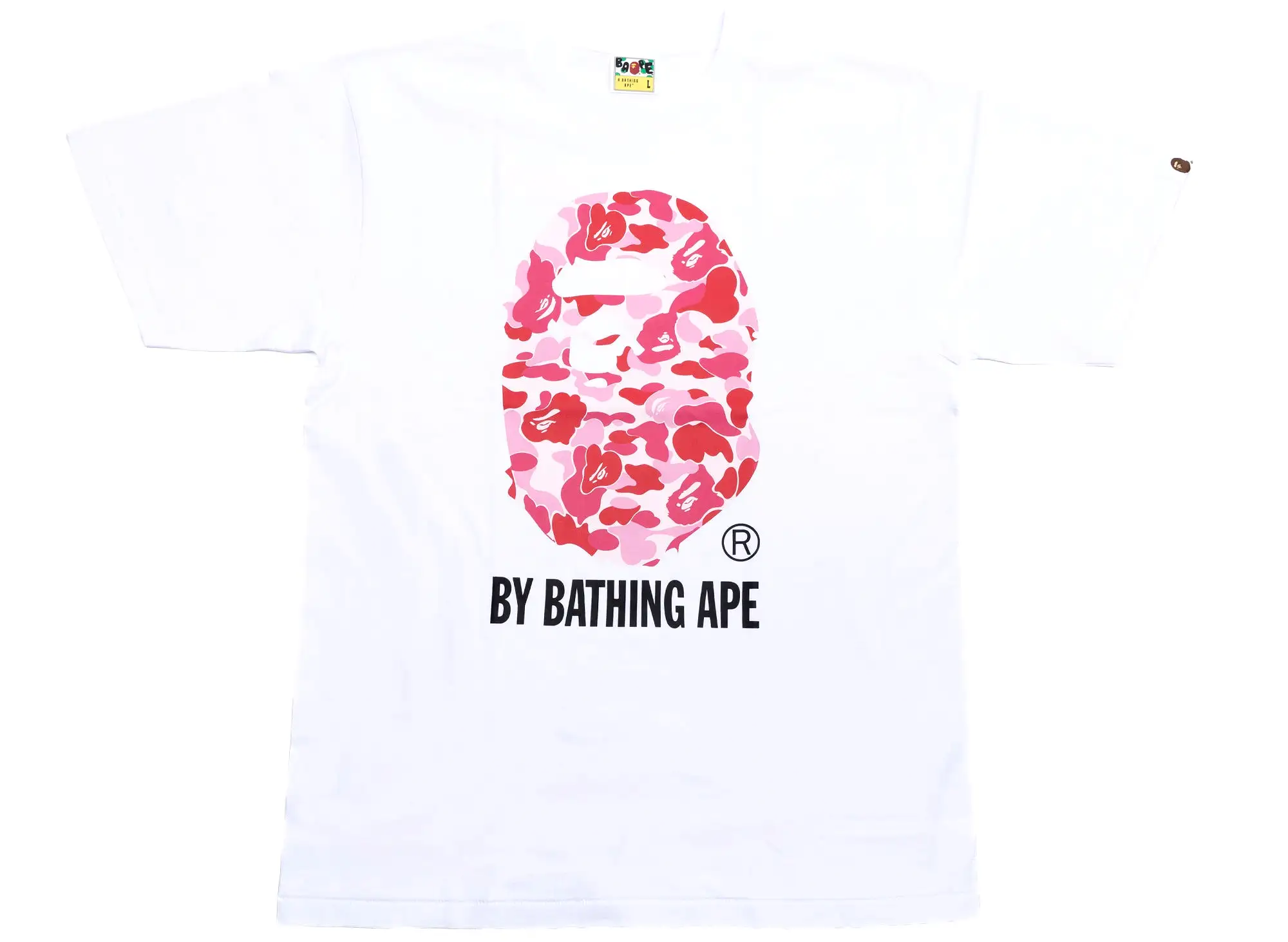 A Bathing Ape ABC Camo by Bathing Ape Tee in White/Pink