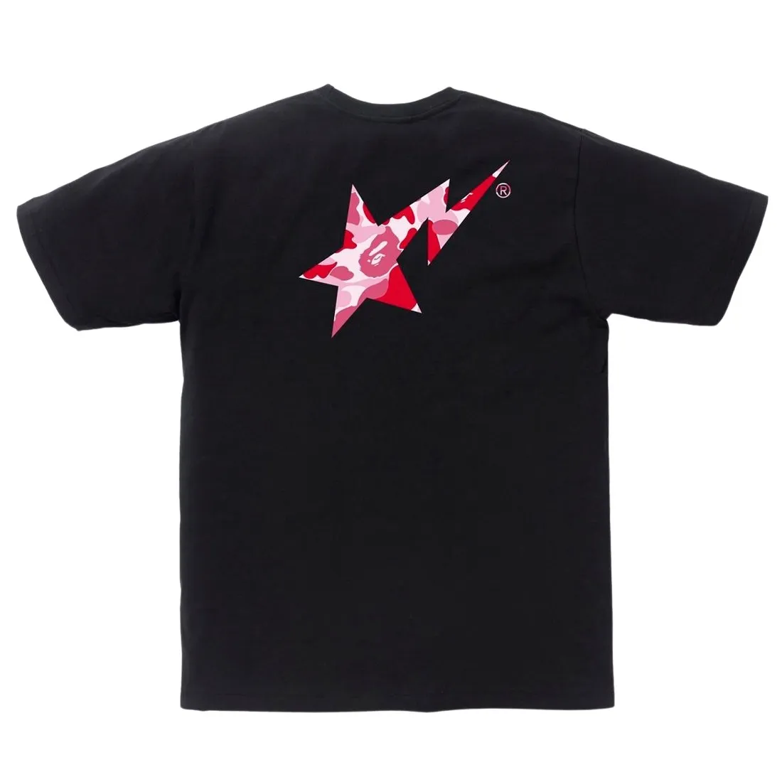 A Bathing Ape Men ABC Camo Bape Sta Logo Tee (black / pink)