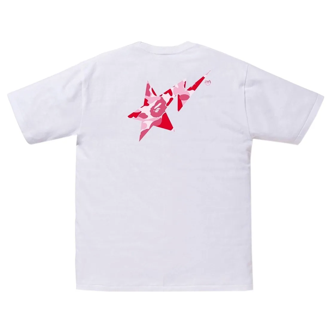 A Bathing Ape Men ABC Camo Bape Sta Logo Tee (white / pink)