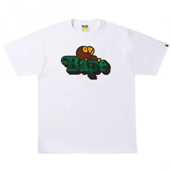 A Bathing Ape Men Color Camo C Milo On Bape Tee (white / green)