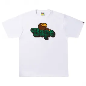 A Bathing Ape Men Color Camo C Milo On Bape Tee (white / green)