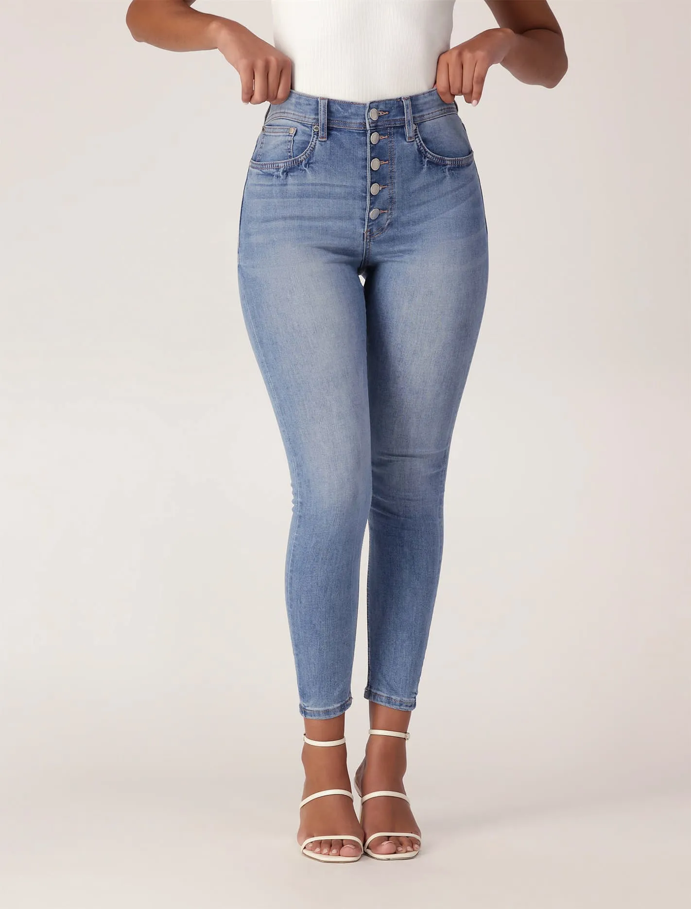 Ashley Mid-Rise Ankle Skinny Jeans