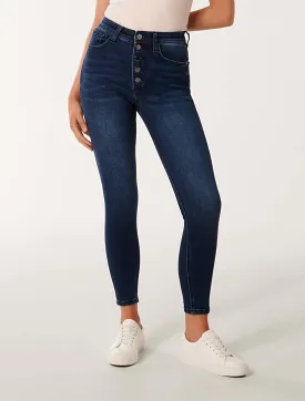 Ashley Mid-Rise Ankle Skinny Jeans