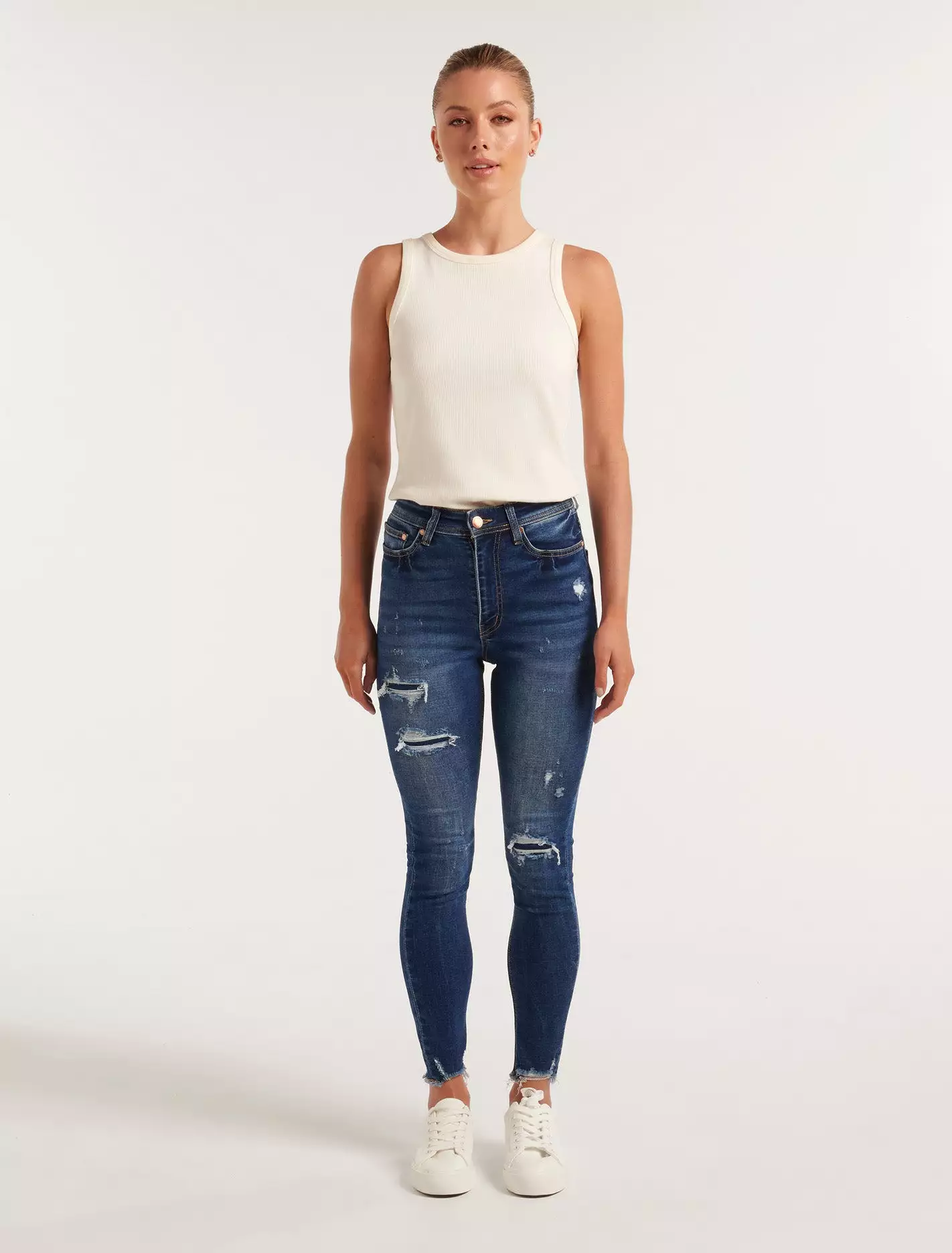 Ashley Mid-Rise Ankle Skinny Jeans