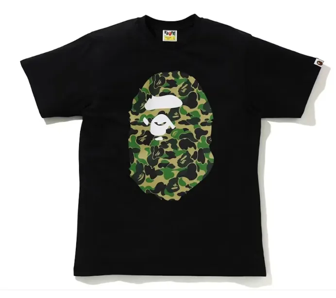 BAPE ABC Camo Big Ape Head Tee Black/Green