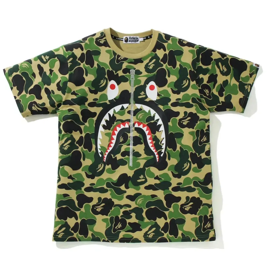 BAPE Big ABC Camo Shark Tee Green