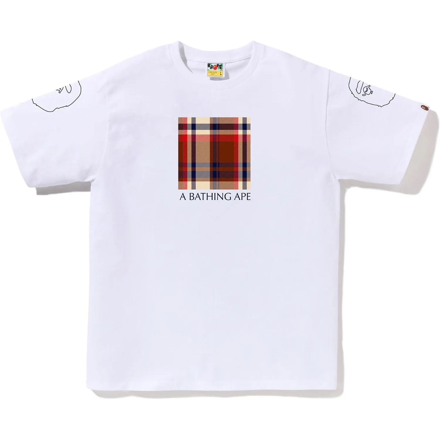 BAPE CHECK BOX TEE MENS