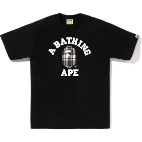 BAPE CHECK COLLEGE TEE MENS