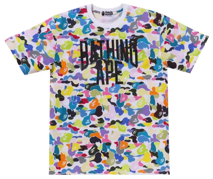 BAPE Multi Camo NYC Logo Tee Multicolor/White