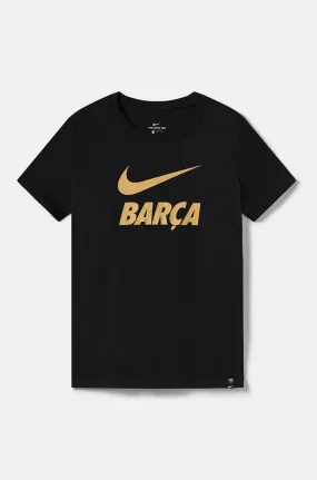 “Bara” T-shirt with golden logo – Black