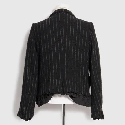 BLACK Comme des Garons Chalk Stripe Jacket (Black/White)