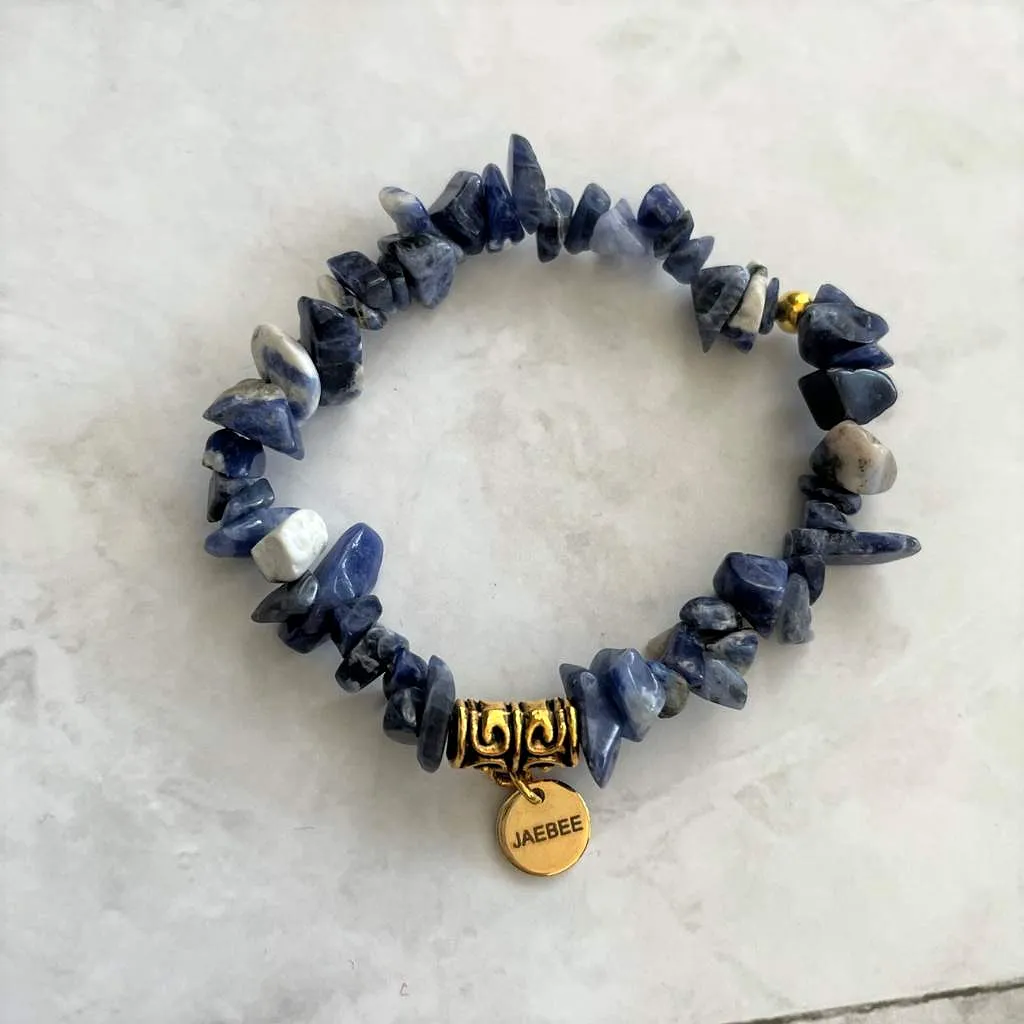 Blue Sodalite Chip Bracelet