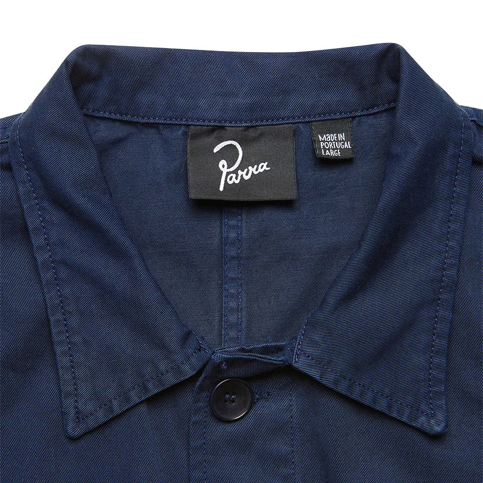 BY PARRA SAD CAT PENCIL SYSTEM JACKET // BLUE