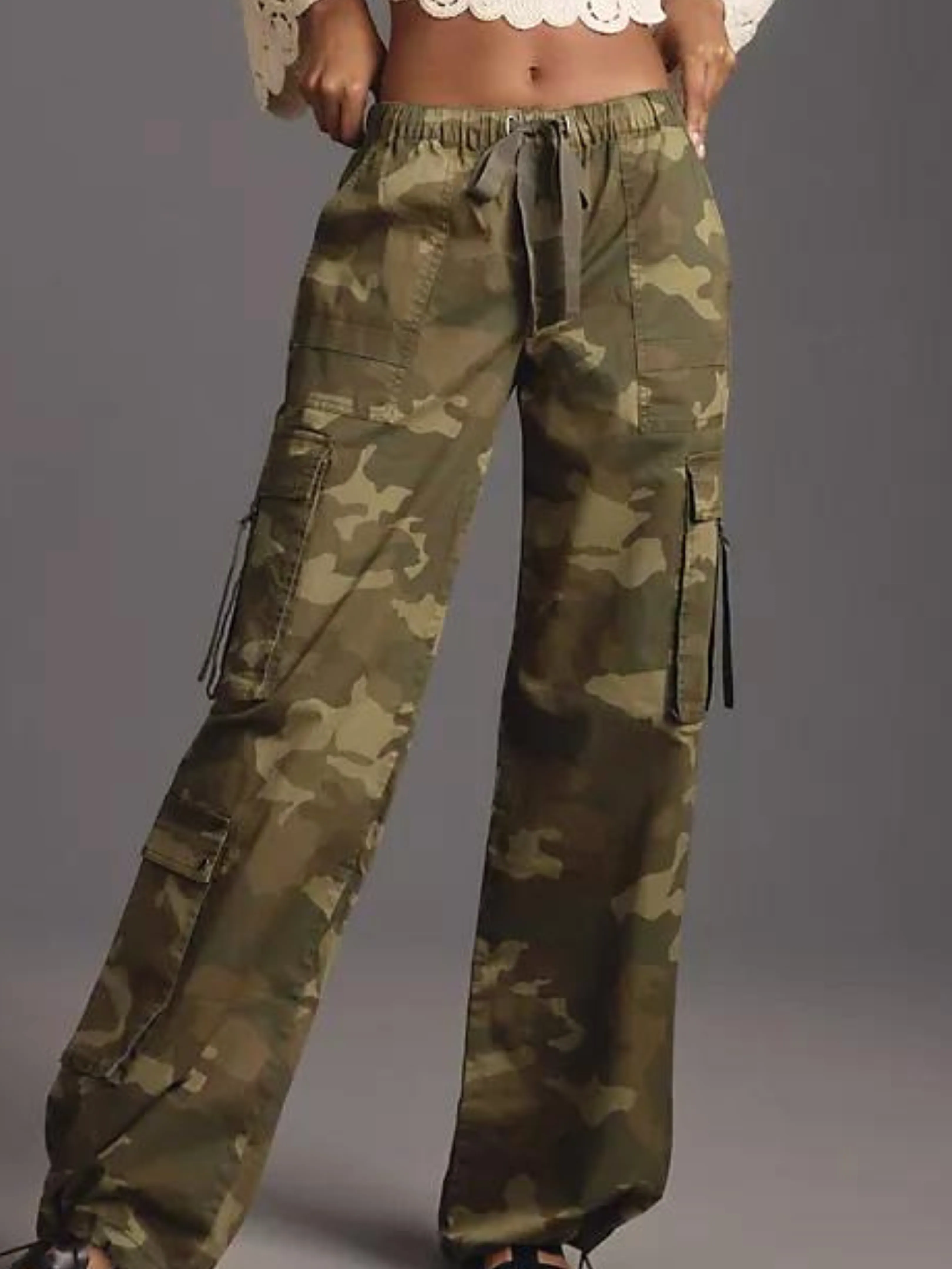 Cargo Parachute Pants Camo