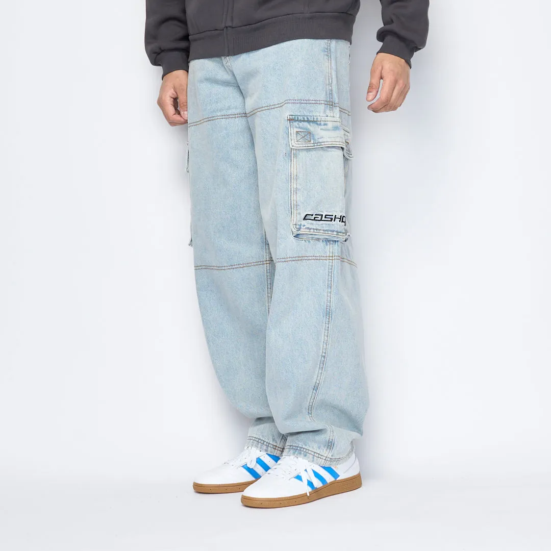 Cash Only - Aleka Cargo Jeans (Light Wash)