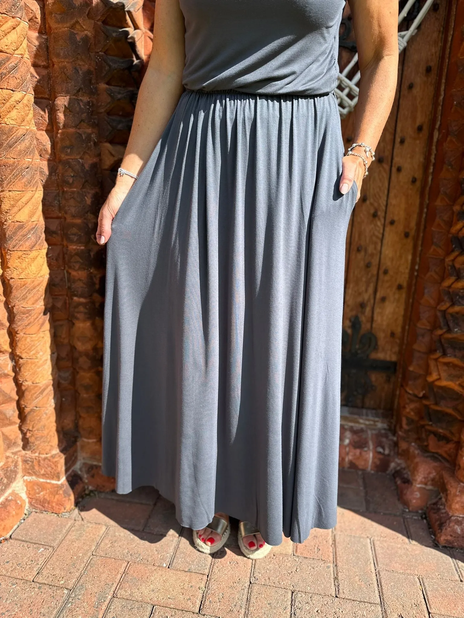 Charcoal Maxi Skirt Tammy