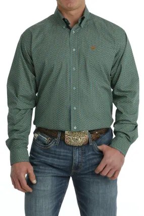 Cinch Green Floral Print Classic Shirt