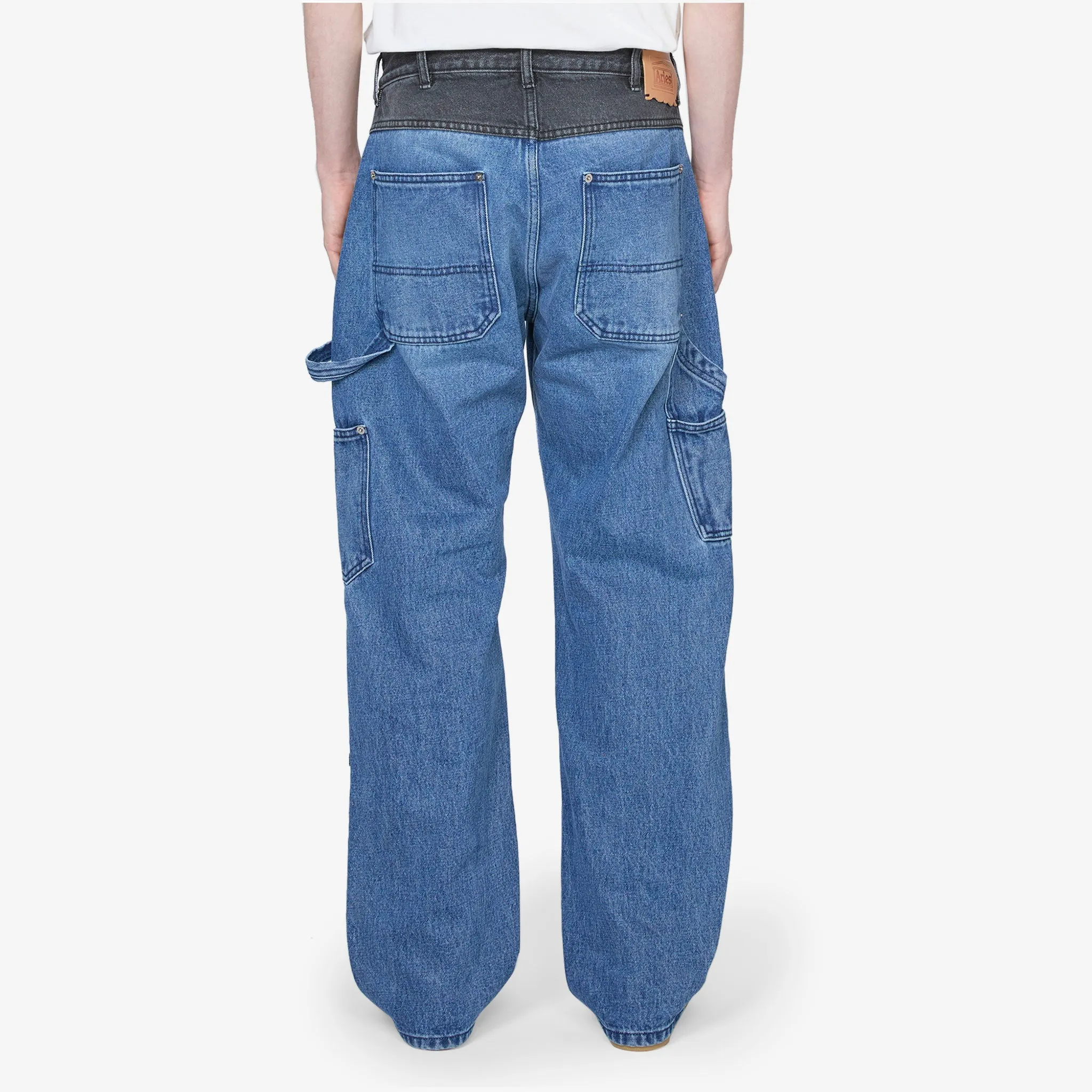 Colourblocked Denim Carpenter Jean Black | Blue