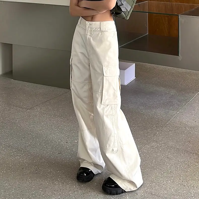 Cream White Cargo Pants