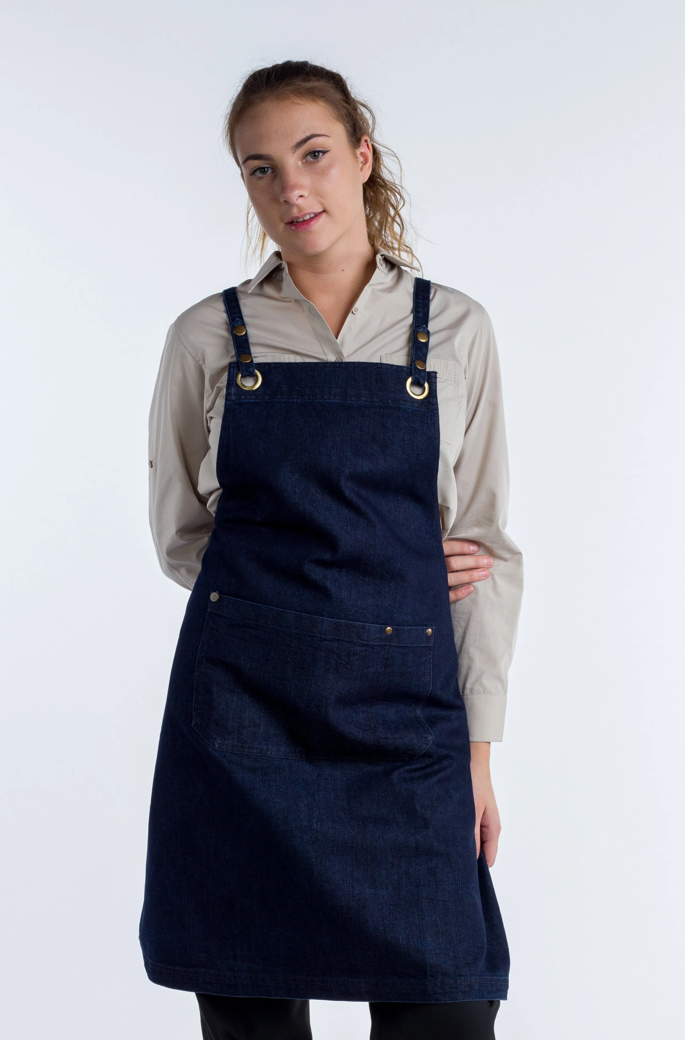 Dark Indigo denim apron fitzroy