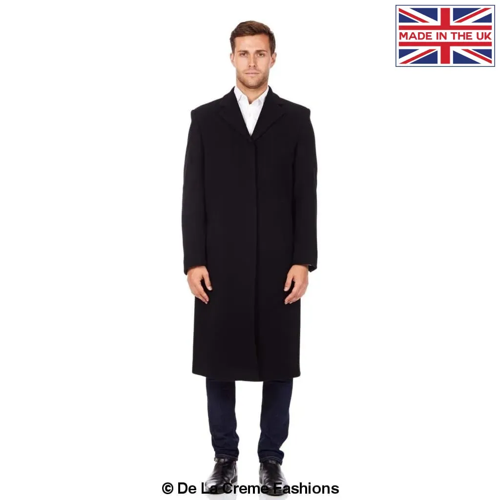 De La Creme MAN Wool & Cashmere Blend Covert Long Coat