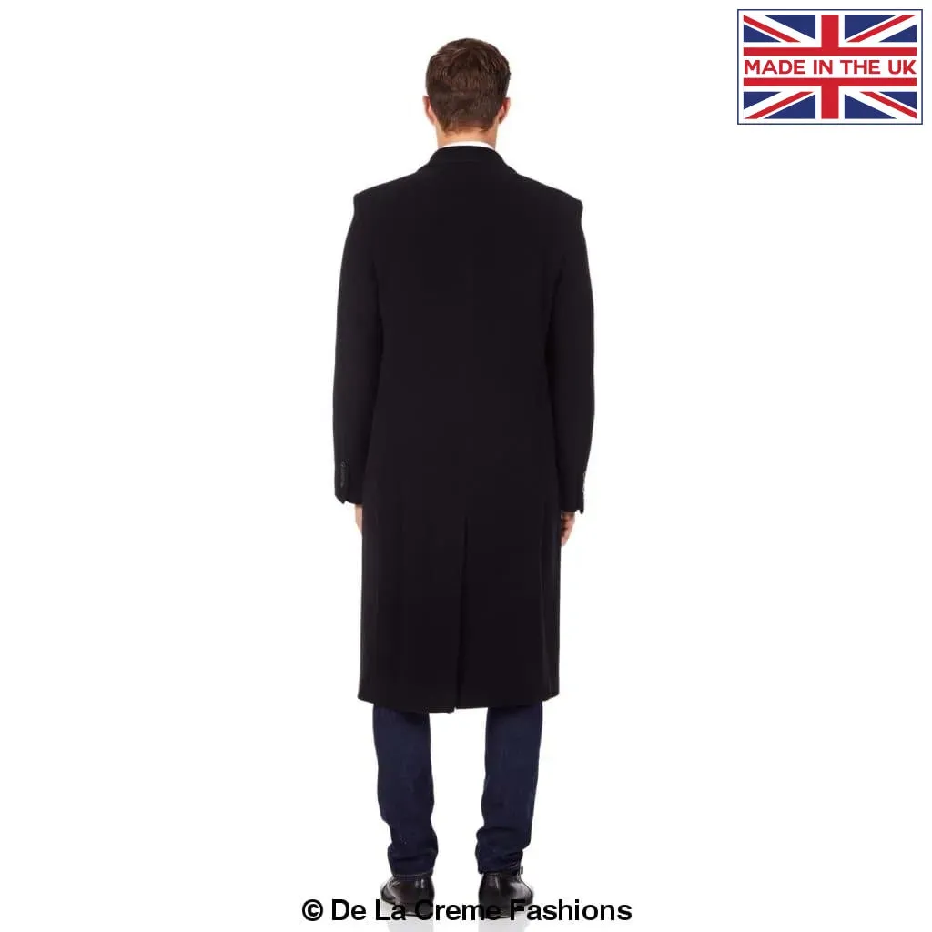 De La Creme MAN Wool & Cashmere Blend Covert Long Coat