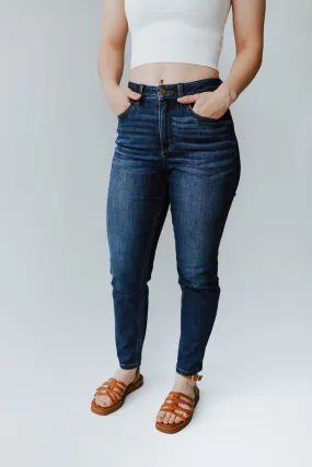 Denim: Zamora Mom Jean in Dark Blue