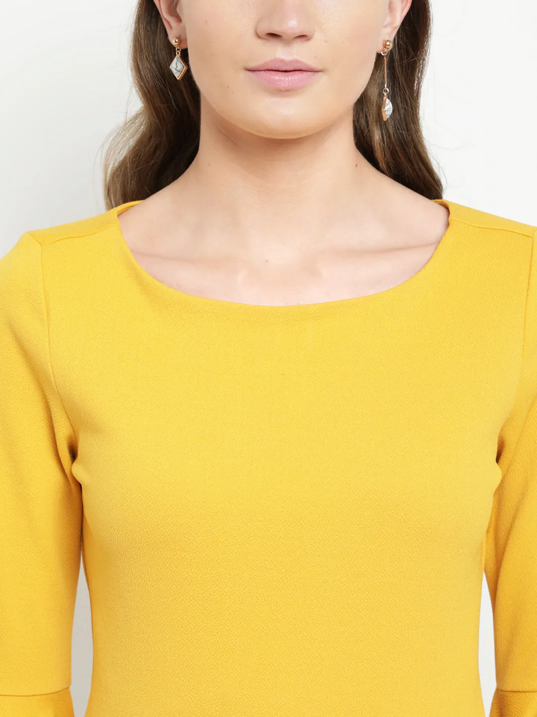 Dianna Bell Sleeve Round Neck Top