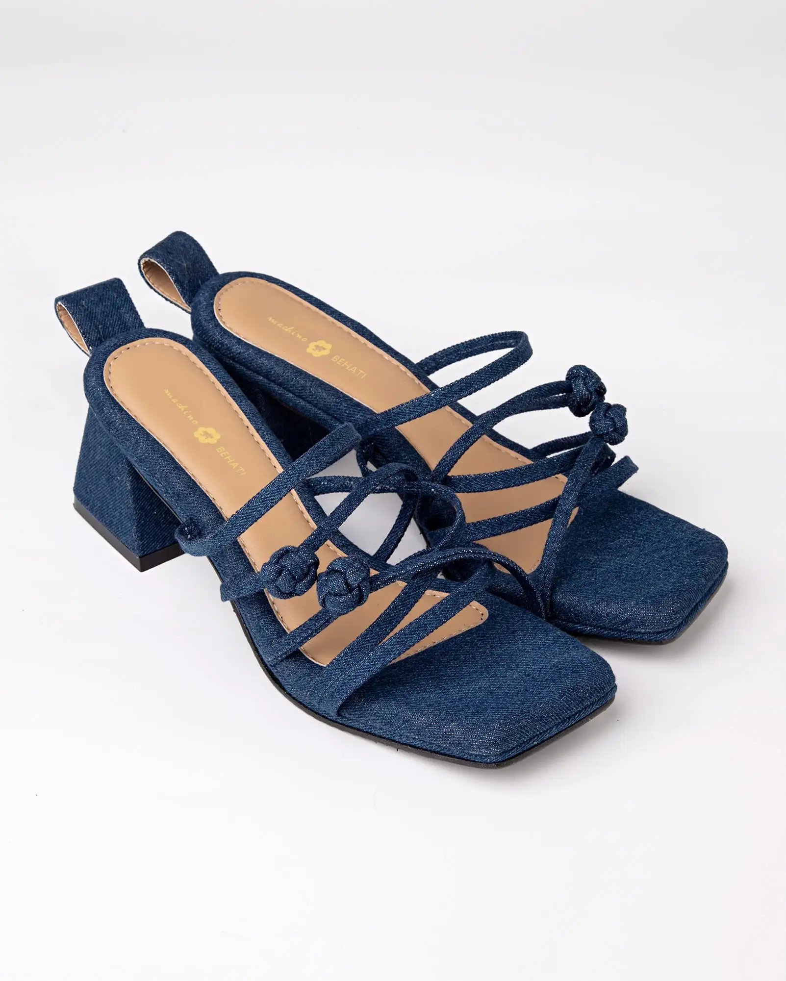 Double Chinese Knot Heels (Dark Denim)