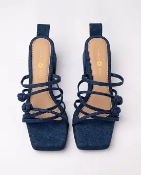 Double Chinese Knot Heels (Dark Denim)