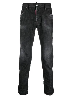 Dsquared2 Jean noir skinny à effet usé