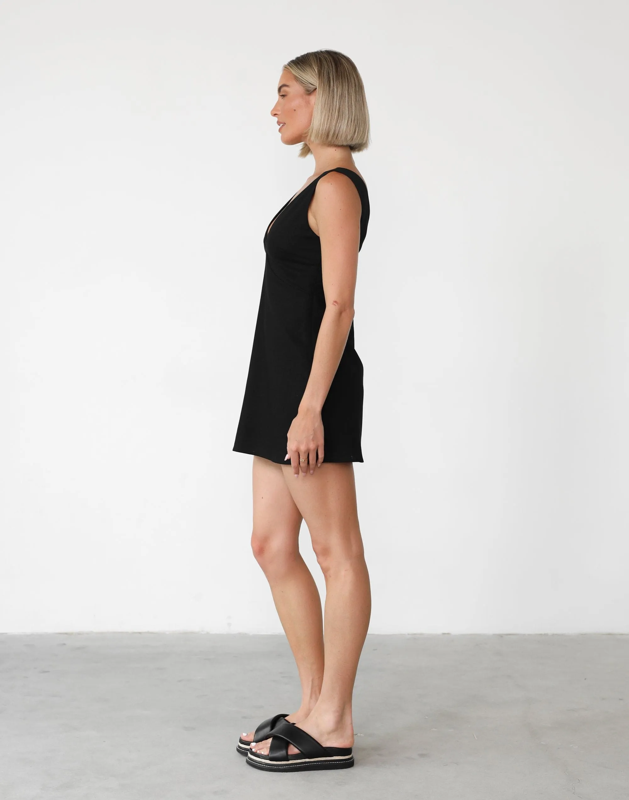 Elio Mini Dress (Black)