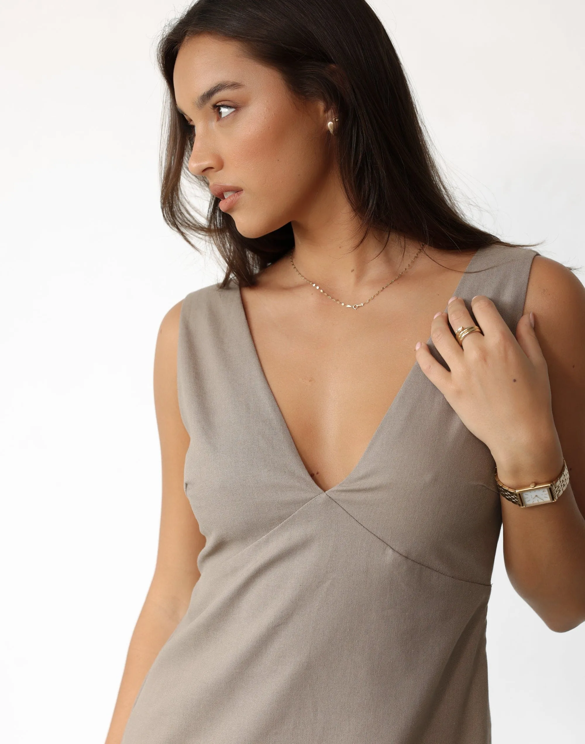 Elio Mini Dress (Stone)