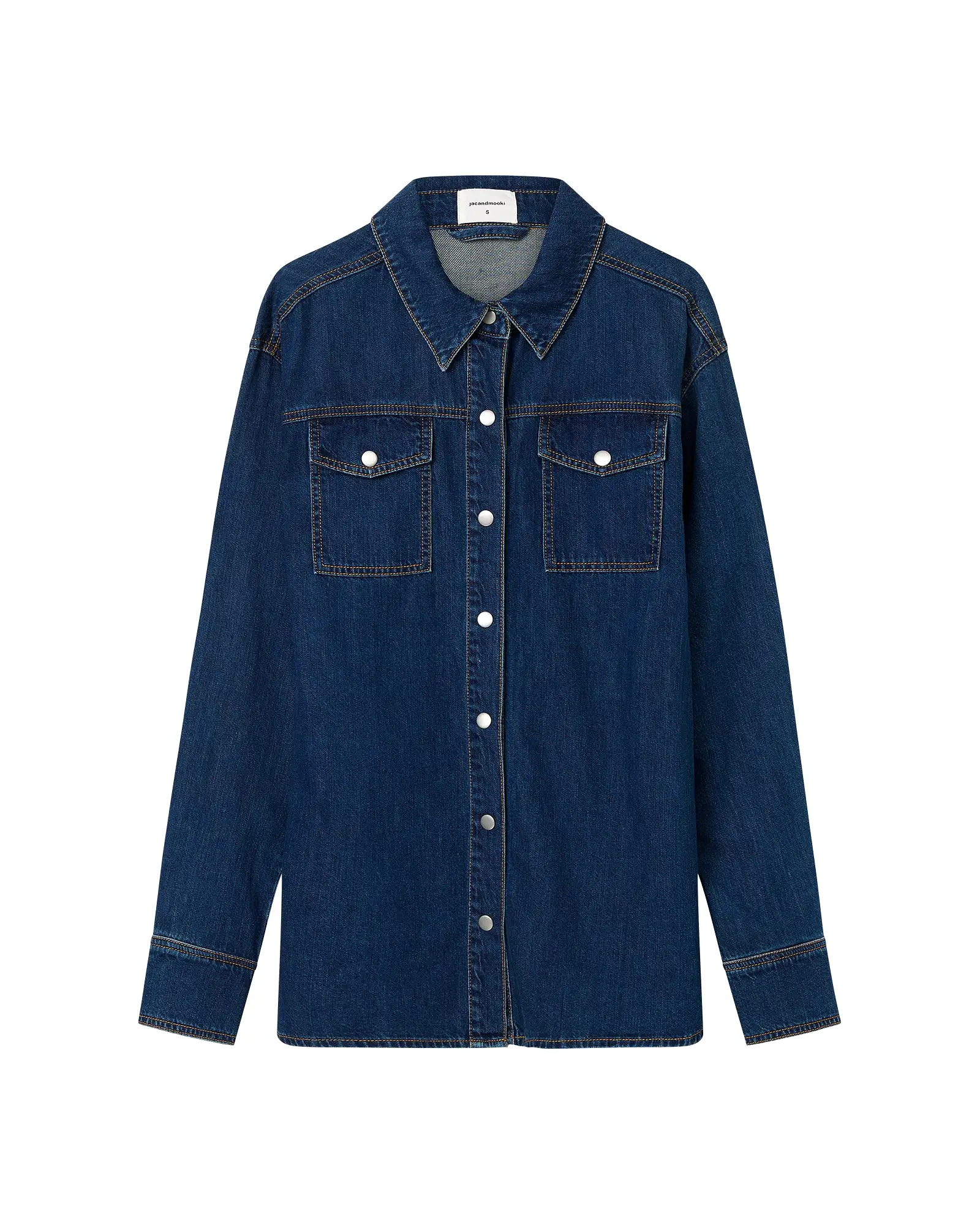 ESSENTIAL DENIM SHIRT - DARK INDIGO