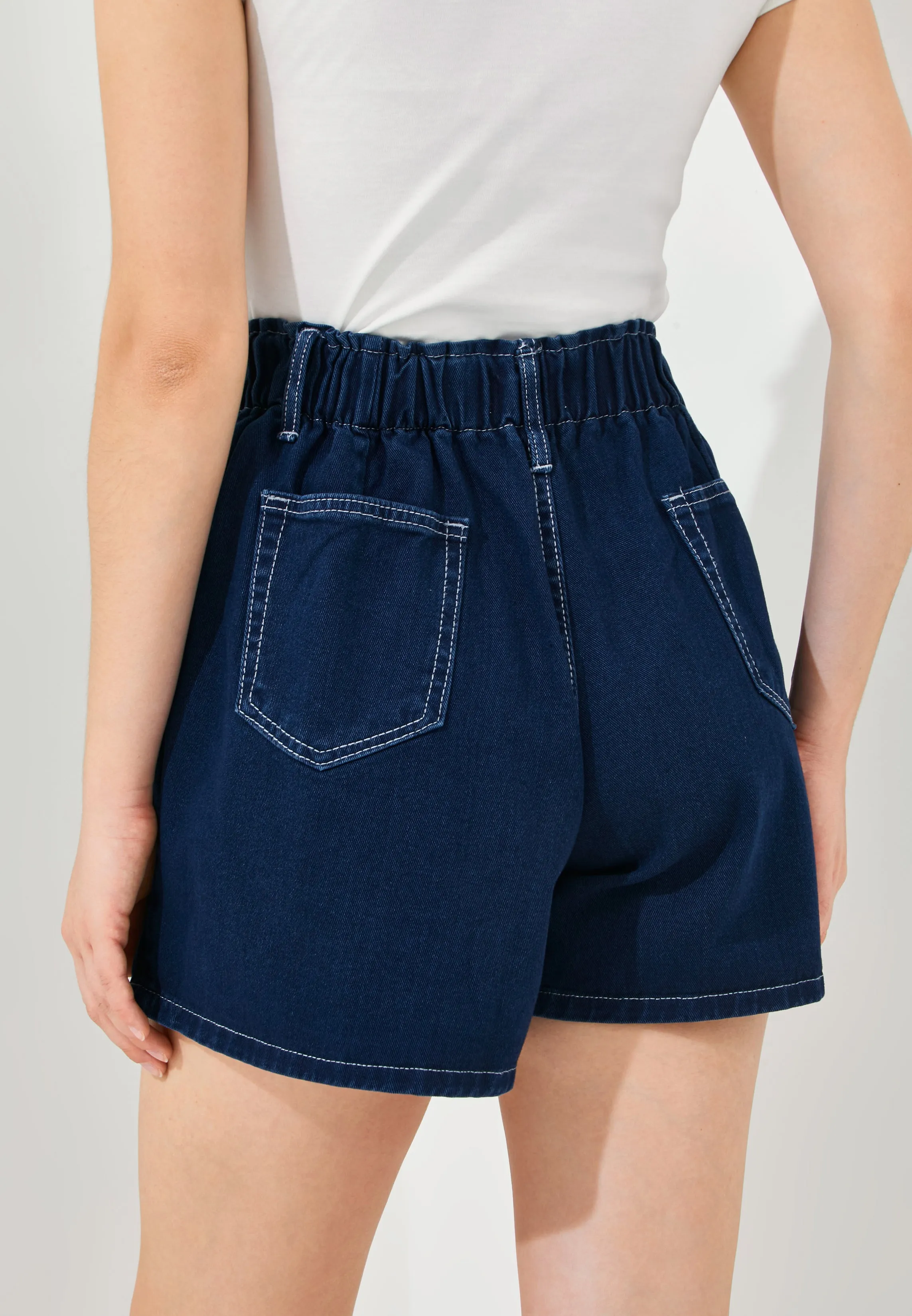 Extra Dark Blue Denim Shorts