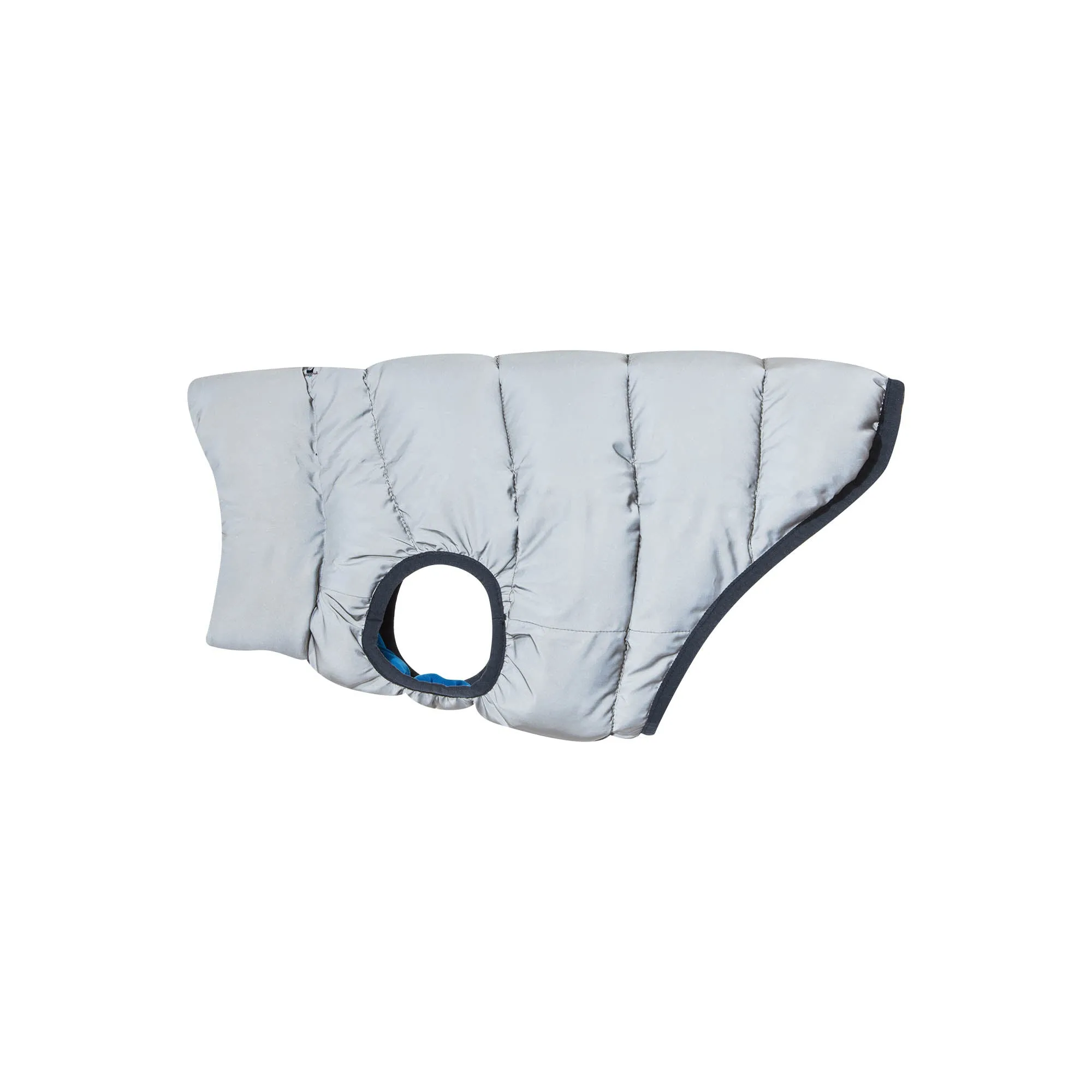 Fetch Padded Dog Coat S - Peacock Blue/Dark Indigo/Optic White