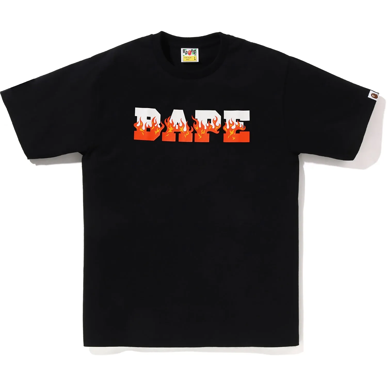 FLAME BAPE LOGO TEE MENS