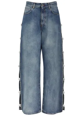 GIUSEPPE DI MORABITO Cut-out wide-leg jeans  -                         -                     -                